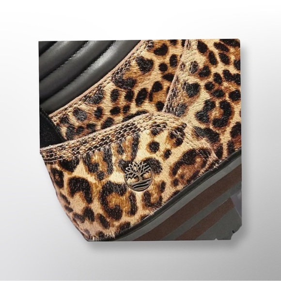 Timberland London Square Cheetah Print
Calf Hair Lug Sole Block Combat Boots 8 - Picture 2 of 13